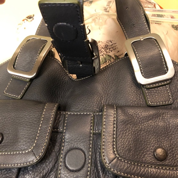 Cole Haan big steel blue hobo. - Picture 6 of 13